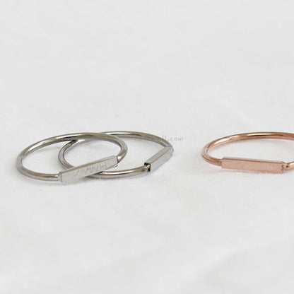 [Surgical Steel] Flat Ring [2color / 1set-10ea]