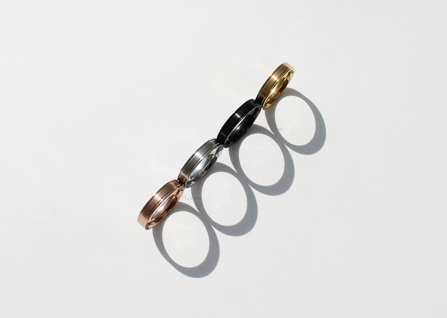 Matte Two Tone 4 color Ring [1set-10ea]