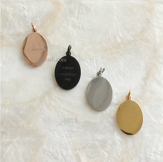 [Metal] Oval shaped Pendant [1 set /10ea]