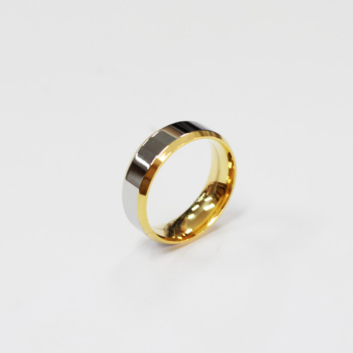 Gold Silver Matte Two Tone Ring [1set-10ea]