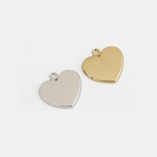 [Metal] Heart Shaped Pendants [4 type/ 1 set-10ea]