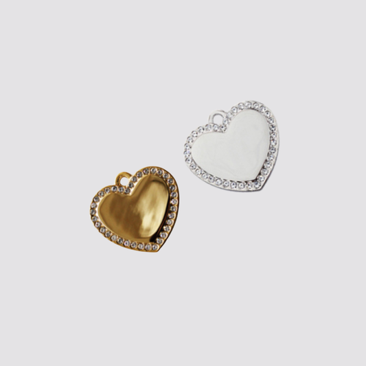 [Metal] Heart Shaped Pendants [4 type/ 1 set-10ea]