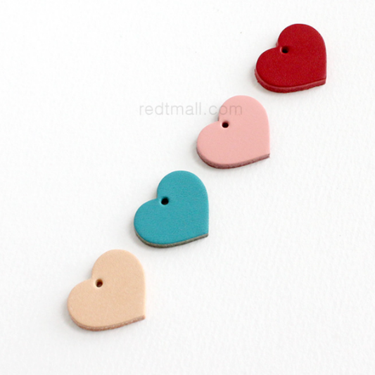 [Leather Pendant] Heart Shaped [1 set-10ea]