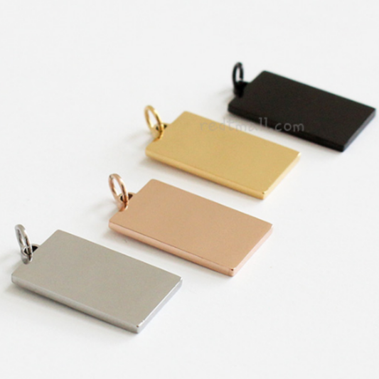 [Surgical Steel] Loop Rectangular Pendant [1 set-10ea]