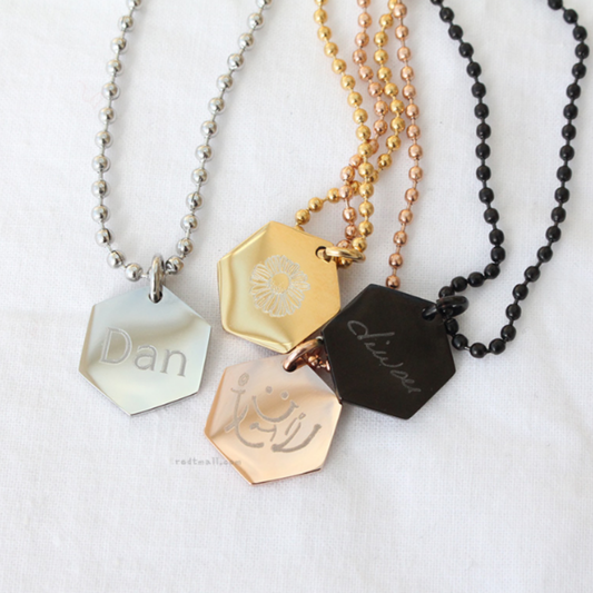 [Surgical Steel] Hexagon Pendant [1 set-10ea]