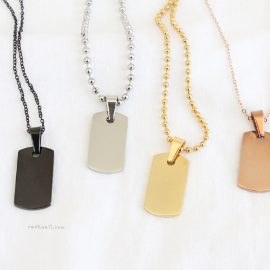 [Surgical Steel] Square Pendant [3 type/ 1 set-10ea]