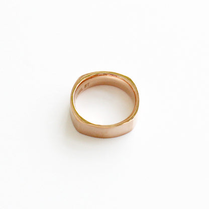 [Surgical Steel] Rose Gold Square Profile Ring [2 size / 1 set-10ea]