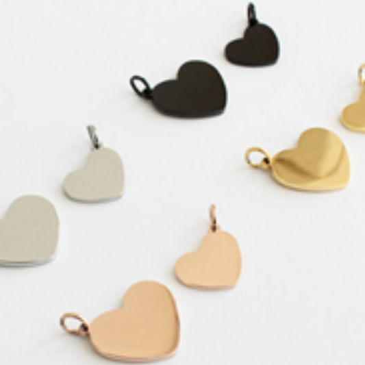 [Metal] Loop Heart Pendant [2 size / 1 set-10ea]