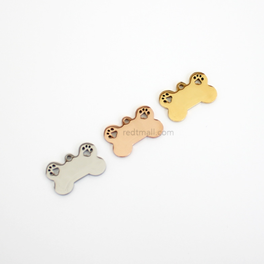 [Metal] Jellybeans Print Bone Shaped Pendant [1 set-10ea]