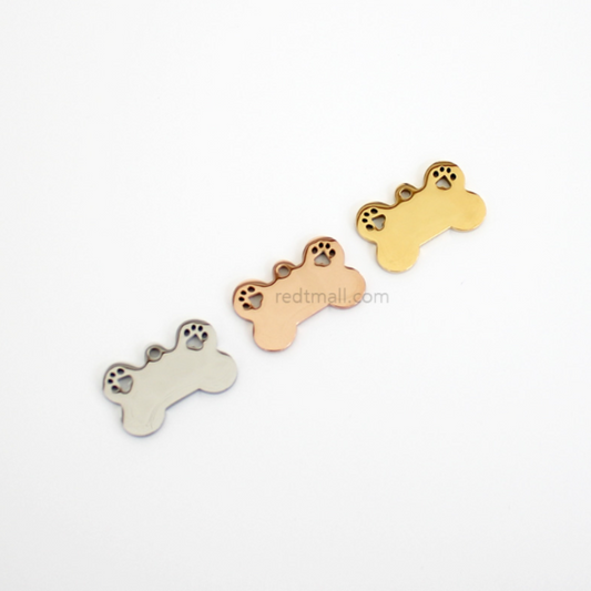 [Metal] Jellybeans Print Bone Shaped Pendant [1 set-10ea]