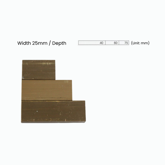 [Brass Mold] Width 25mm / Depth 40,60,75 / Thickness: 15 (unit:mm) (3ea)