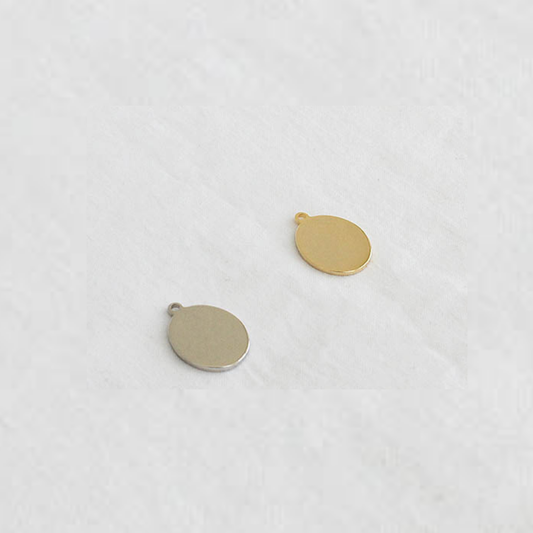 [Metal] Oval shaped Pendant [1 set /10ea]