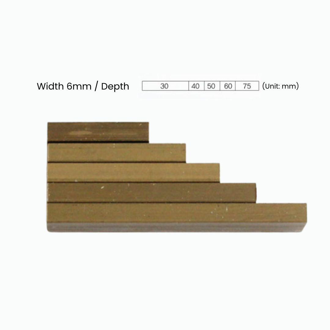 [Brass Mold] Width 6mm/ Depth 30,40,50,60,75/Thickness:25 (unit:mm) 5ea)