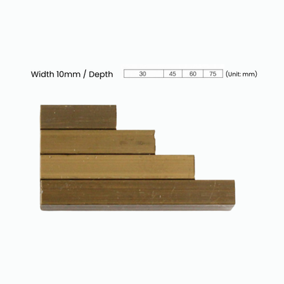 [Brass Mold] Width 10mm / Depth 30,45,60,75 / Thickness: 25 (unit:mm) (4ea)