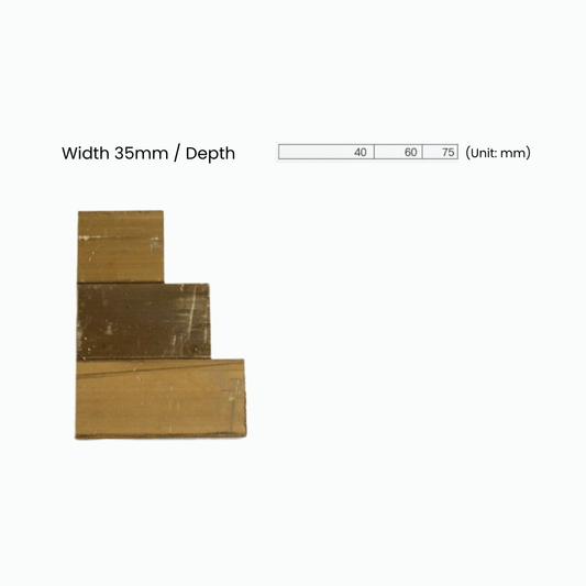 [Brass Mold] Width 35mm / Depth 40,60,75 / Thickness: 25 (unit:mm) (3ea)